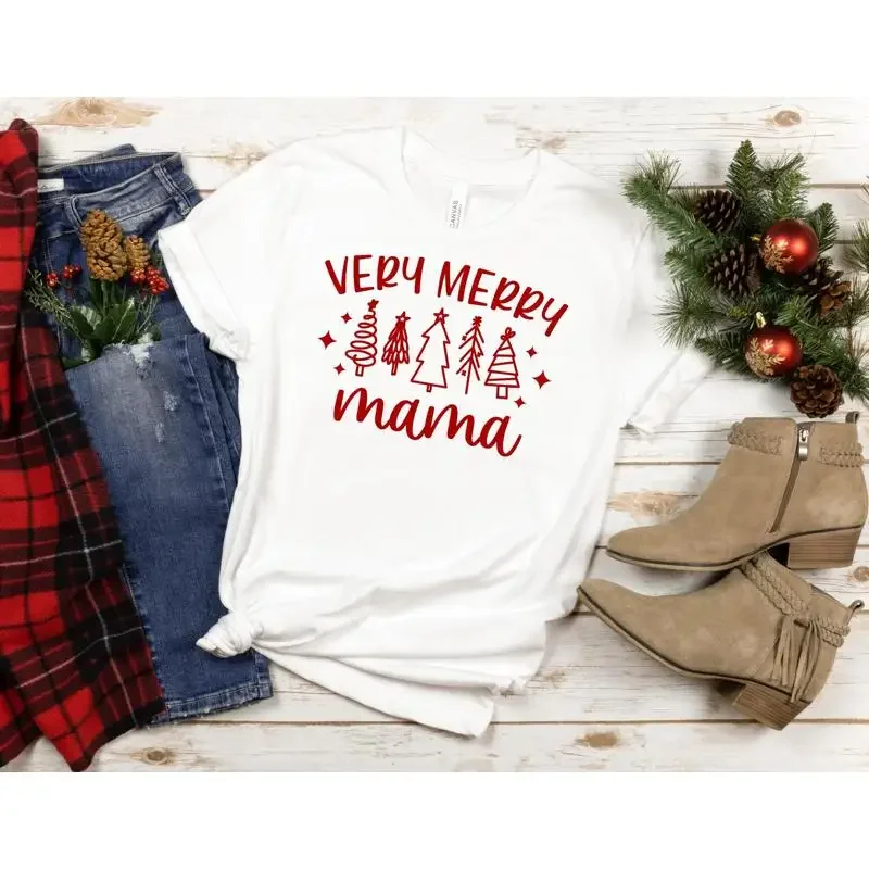 Family Tree Print - T-shirt de Noël assorti pour toute