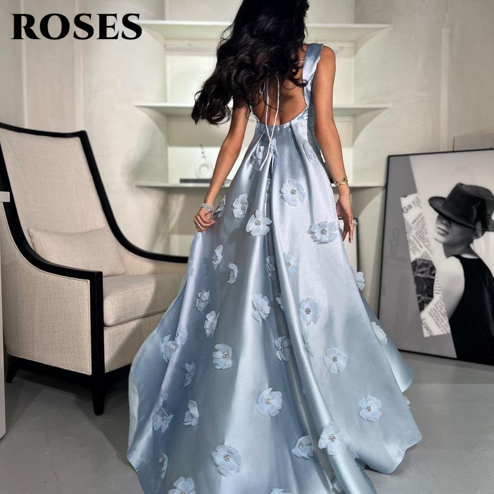 Custom Night Sky - ROSES bleu ciel fleurs 3D robes