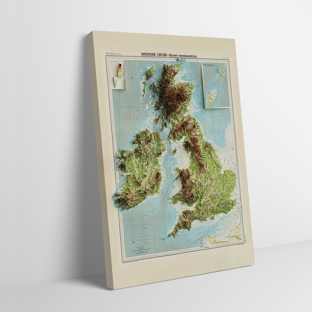 Custom Map Poster - Carte en relief 3D des îles