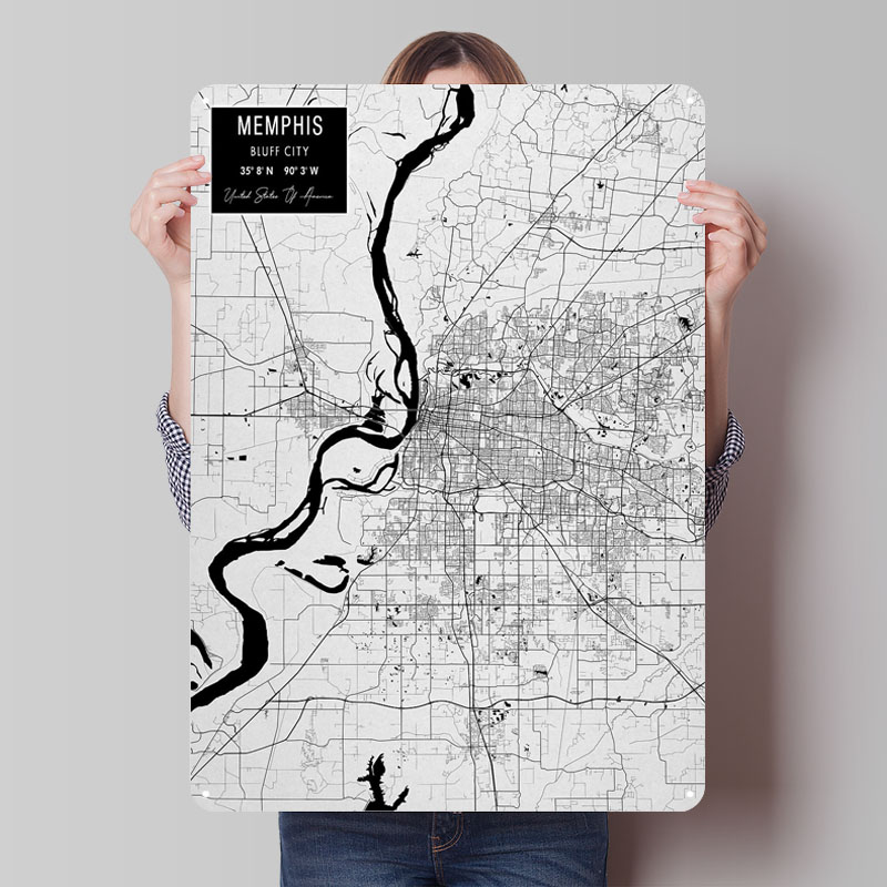 Custom Map Poster - Memphis TN USA – panneaux en