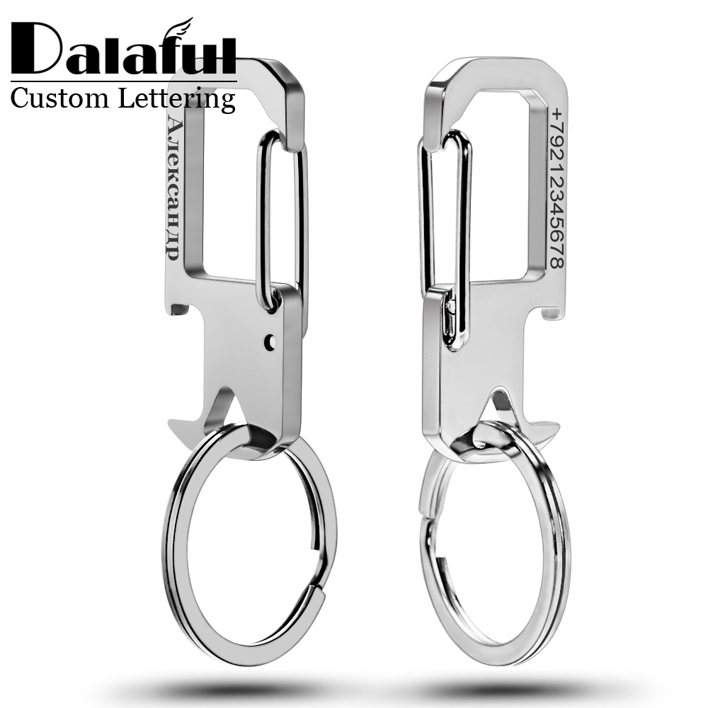 Initial Ring Custom - Porte-clés cadeau personnalisé en acier inoxydable,