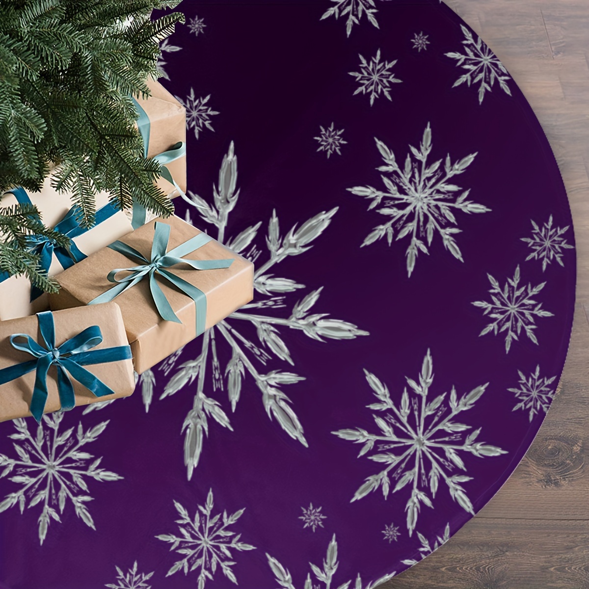 Family Tree Print - VIKAMA violet profond flocon de neige