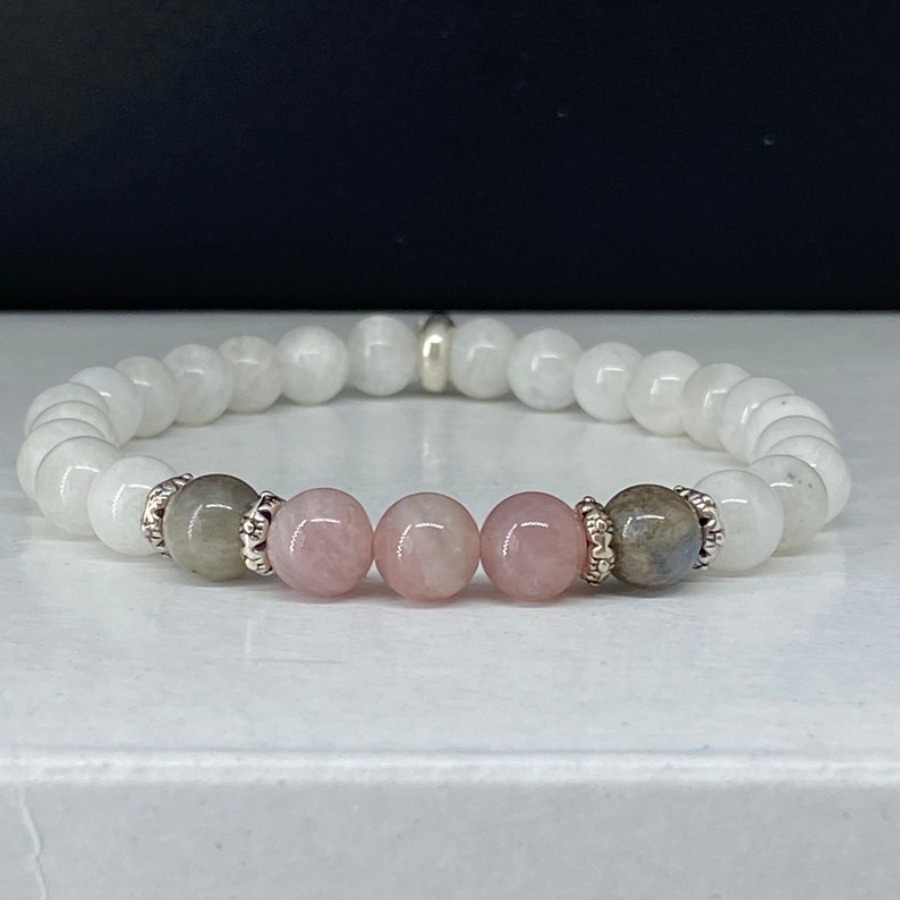Coordinates Bracelet - Nouveau Bracelet pierre de lune, labradorite