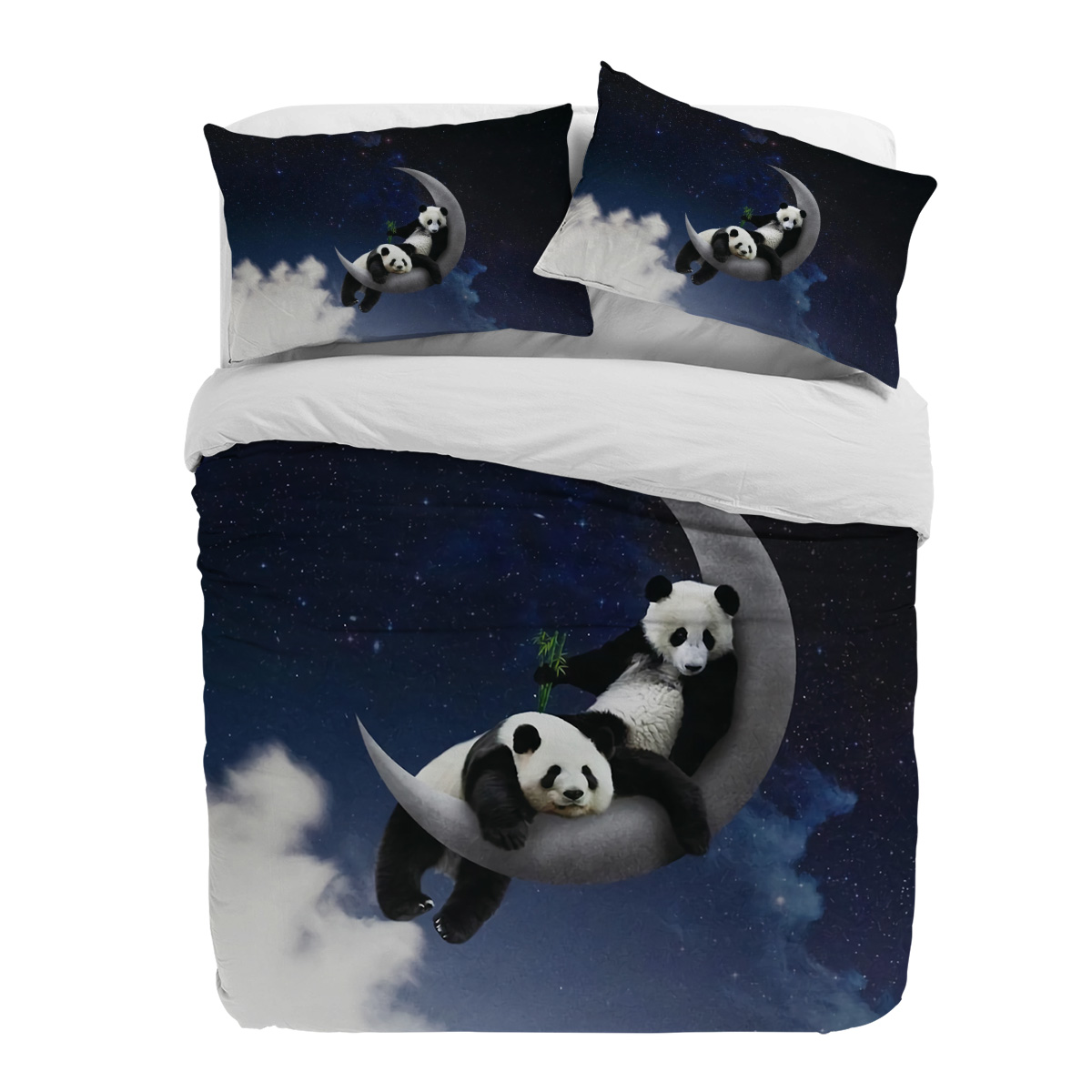 Custom Night Sky - Lune nuit ciel Panda bambou étoile