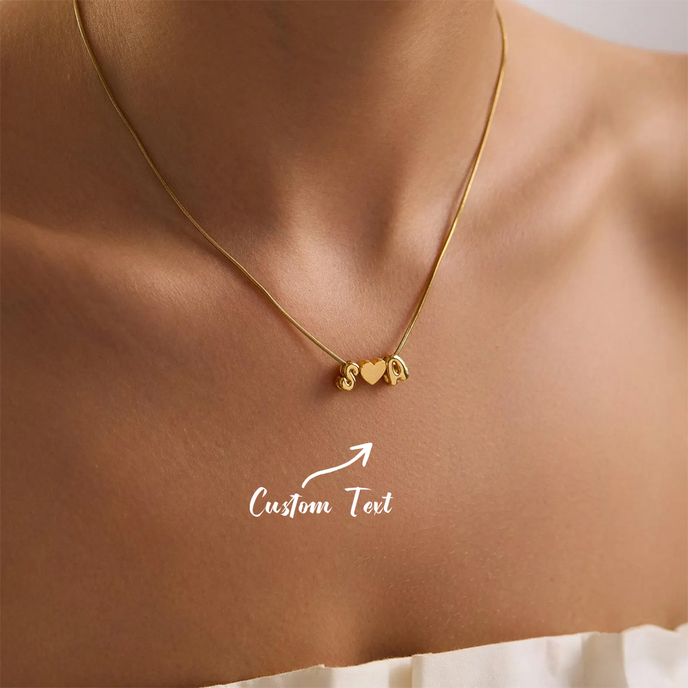 Name Necklace Custom - Collier personnalisé avec deux initiales en