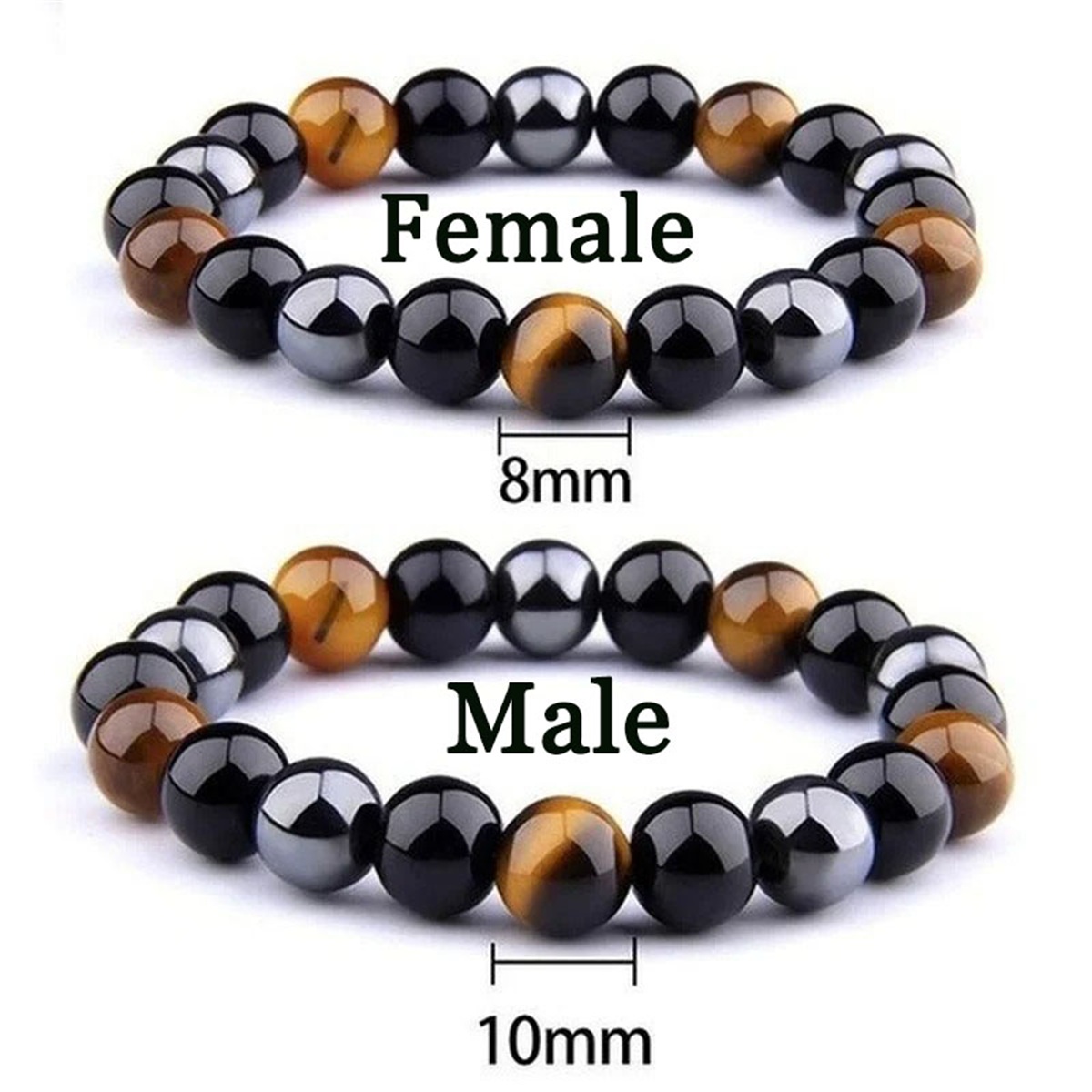 Coordinates Bracelet - Bracelets pour homme, hématite magnétique, œil