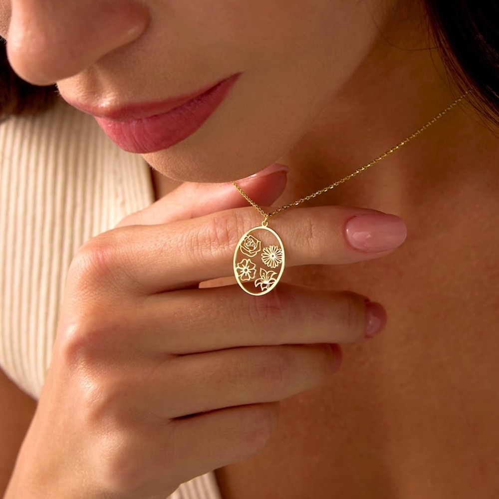Collier personnalisé avec fleu - Birth Flower Necklace avis et prix