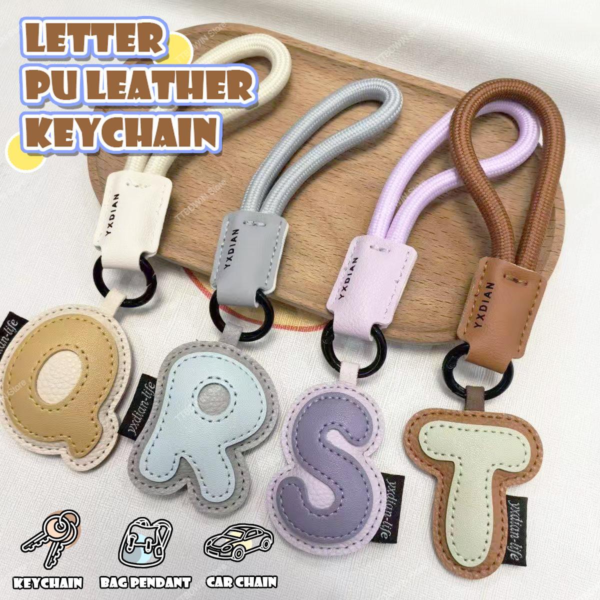 Porte-clés en cuir PU 26 lettr - Monogram Keychain Leather avis et prix