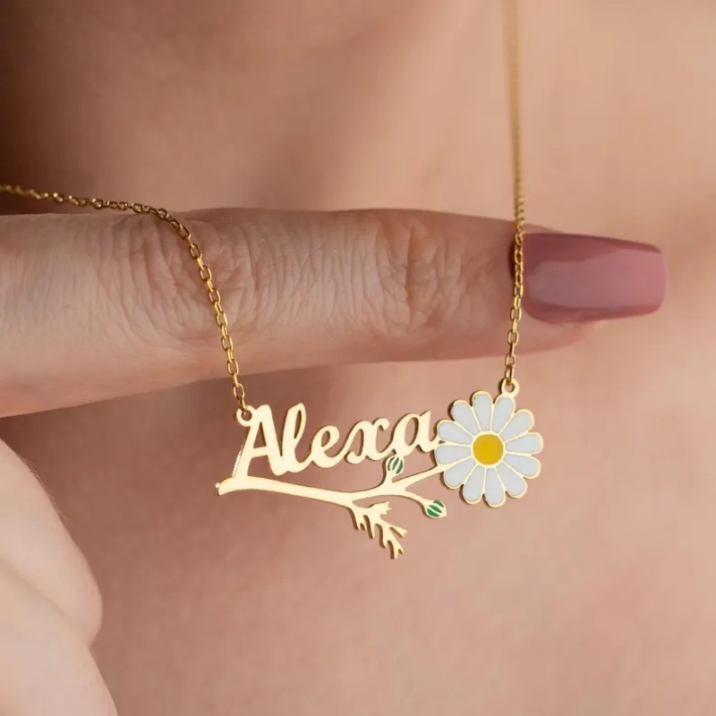 Collier personnalisé Roro en é - Birth Flower Necklace avis et prix