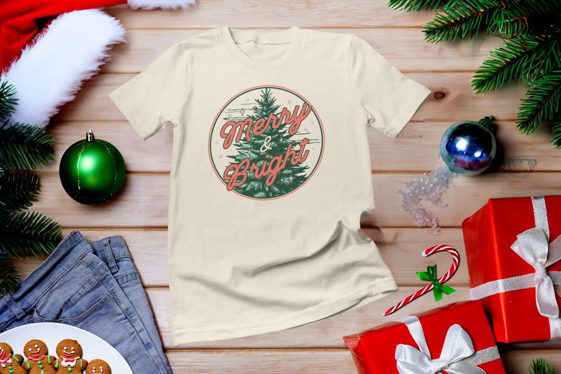 T-shirt Merry and Bright avec  - Family Tree Print avis et prix