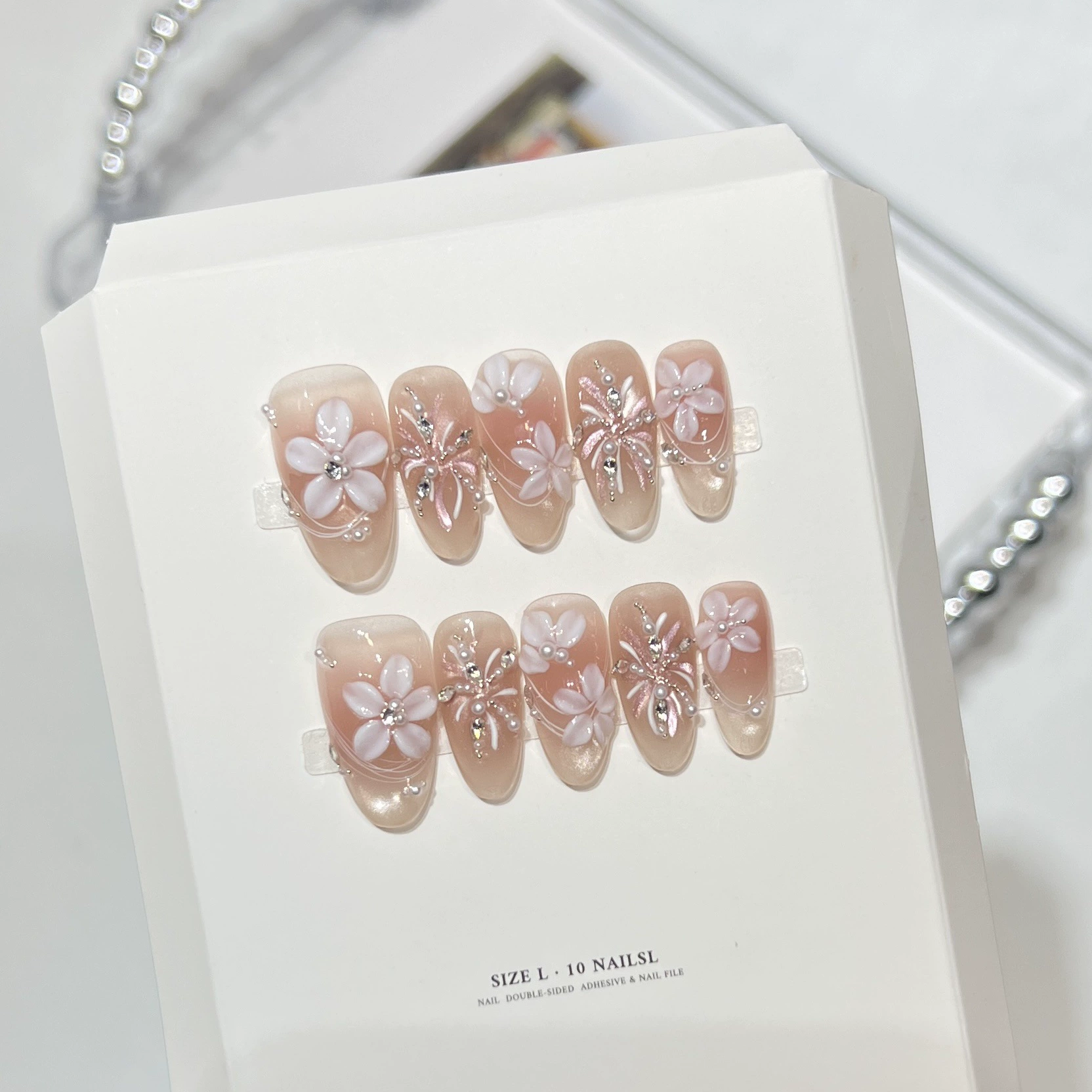 10 faux ongles à presser faits - Pressed Flower Art avis et prix