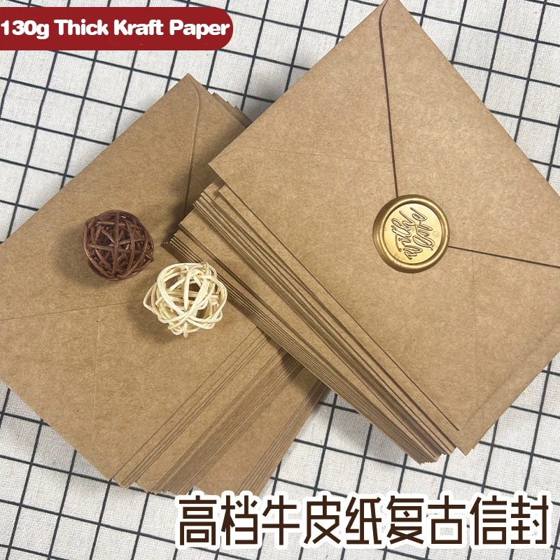 Enveloppes en papier Kraft bru - Wax Seal Letter Kit avis et prix
